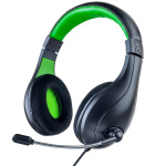 Наушники с микрофоном PERFEO PF_C3202 LINK POWER полноразмерные, зелёный (1/20)