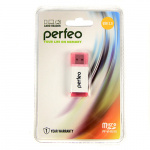 Картридер PERFEO PF-VI-R019 для MicroSD Pink (1/100)