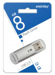 USB2.0 флеш-накопитель SmartBuy 8GB V-Cut Silver (1/10)