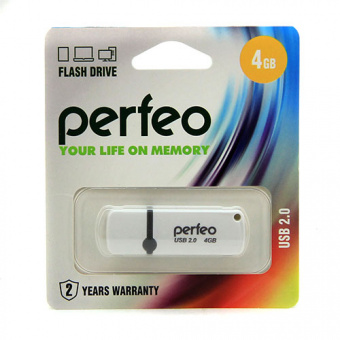USB2.0 флеш-накопитель PERFEO 32GB C07 White (1/10)