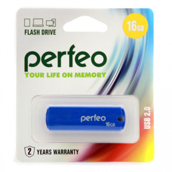 USB2.0 флеш-накопитель PERFEO 16GB C05 Blue (1/10)