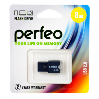 USB2.0 флеш-накопитель PERFEO 16GB M01 Black (1/10)