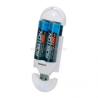 Зарядное устройство  ROBITON Mini200-2 1BL (пустое, под 1-2хАА,ААА, от USB) (1) (1/10)