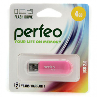 USB2.0 флеш-накопитель PERFEO 16GB C03 Pink (1/10)