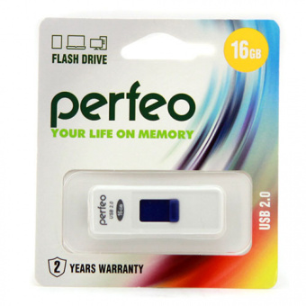 USB2.0 флеш-накопитель PERFEO 64GB S03 White (1/10)