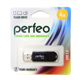 USB2.0 флеш-накопитель PERFEO 8GB C03 Black (1/10)