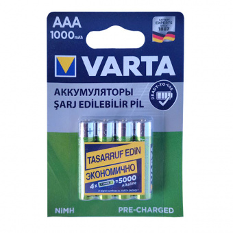 Аккумулятор Varta HR03/AAA 1000mAh 4BL (5703301414) (4/40)