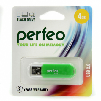 USB2.0 флеш-накопитель PERFEO 16GB C03 Green (1/10)
