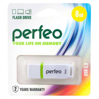 USB2.0 флеш-накопитель PERFEO 16GB C11 White (1/10)