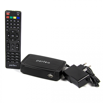 Приставка для цифр. TV PERFEO DVB-T2 (PF-120-2) внешн. блок питания, пульт ДУ (1/20)