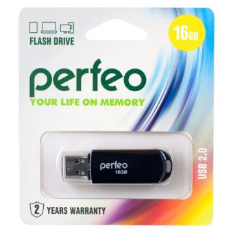USB2.0 флеш-накопитель PERFEO 32GB C03 Black (1/10)