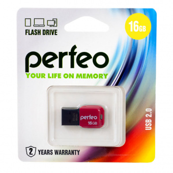 USB2.0 флеш-накопитель PERFEO 16GB M02 Black (1/10)