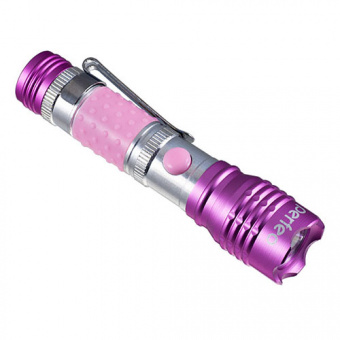 Фонарь PERFEO LT-015 Pink (карманный, 1LEDx1W, 3хААА, , металл, 90 LM)  (1/10)
