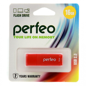 USB2.0 флеш-накопитель PERFEO 32GB C04 Red (1/10)