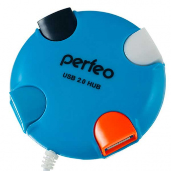 USB Разветвитель PERFEO PF-VI-H020, 4 Port Blue (PF_4285) (1/100)
