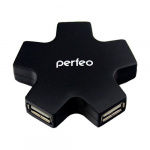USB Разветвитель PERFEO PF-HYD-6098H, 4 Port Black (PF_5048) (1/200)