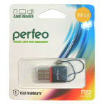 Картридер PERFEO PF-VI-R008 для MicroSD Black (PF_5055) (1/200)
