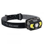 Фонарь КОСМОС KocHuntHelper5W (налобный, 1LEDx3W+1COBx2W, 3хААА, , пластик, красный светодиод)  (1/30) 