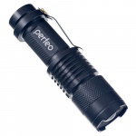 Фонарь PERFEO LT-031-A Black (карманный, 1LEDx3W, аккумулятор, 220В, металл, 200 LM)  (1/10)