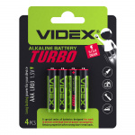 Элементы питания VIDEX LR3/AAA TURBO 4 BLISTER CARD (40/720)