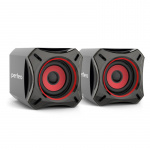 Колонки 2.0 PERFEO PF_4880, "CUBE" USB, мощность 2х5 Вт (RMS), черный (1/10)