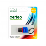 Картридер PERFEO PF-VI-R008 для MicroSD Blue (PF_5054) (1/200)