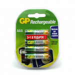 Аккумулятор GP-AAA 1000mAh 4BL (3+1) (4/40/400)