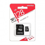 Карта памяти microSD SmartBuy (XC)128Gb class10  (с адаптером SD) UHS-I U3 PREMIUM (1/10)