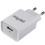 Зарядное устройство USB PERFEO сетевой I4629 1xUSB 1.0A белый (1/50)