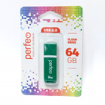 USB2.0 флеш-накопитель PERFEO 64GB C11 Green (1/10)