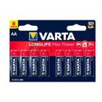Элементы питания Varta LONGLIFE MAX POWER (max tech) LR6 8BL (4706) (8/160)