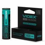 Аккумулятор VIDEX 18650 3400mAh 1pcs/box с защитой (1/20/160)