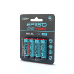 Элементы питания EPILSO  LR6/AA 4 Blister Card 1.5V TURBO (40/720)