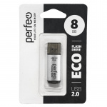 USB2.0 флеш-накопитель PERFEO 8GB E04 Silver economy series (1/10) 