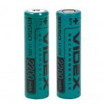 Аккумулятор VIDEX 18650 2200mAh bulk50 без защиты (1/50/600) 