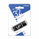 USB2.0 флеш-накопитель SmartBuy 32GB Glossy Black (1/10)