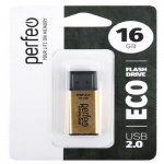 USB2.0 флеш-накопитель PERFEO 16GB E03 Gold economy series (1/10) 