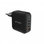 Зарядное устройство USB EPILSO EPD-PA235 165Вт GaN (USB-C x3, USB-A) чёрный (1/40)