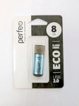 USB2.0 флеш-накопитель PERFEO 8GB E04 Green economy series (1/10) 