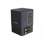 Зарядное устройство USB EPILSO EPD-PA240 100Вт GaN (USB-C, USB-A, USB-C кабель x2, беспровод. 15Вт) серый (1/15)