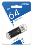 USB2.0 флеш-накопитель SmartBuy 64GB V-Cut Black (2.0) (1/10)