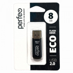 USB2.0 флеш-накопитель PERFEO 8GB E04 Black economy series (1/10) 