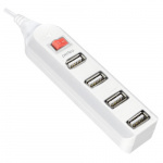 USB Разветвитель PERFEO PF-HYD-6001H, 4 Port White (PF_A4885) (1/200)
