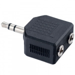 Переходник PERFEO A7008, Jack 3.5 mm вилка - розетка 2xJack 3.2 mm (1/200)