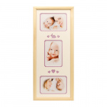 Фоторамка деревянная Еллоу-Фото мультирама с паспарту EF-5-2050/2, 20x50, 4 фото 10x15, Сиреневый (1/10)