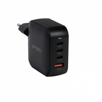 Зарядное устройство USB EPILSO EPD-PA230 100Вт GaN (USB-C x3, USB-A) чёрный (1/40)