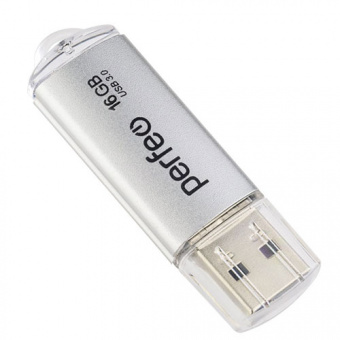 USB3.0 флеш-накопитель PERFEO 16GB C14 Silver metal series (1/10) 