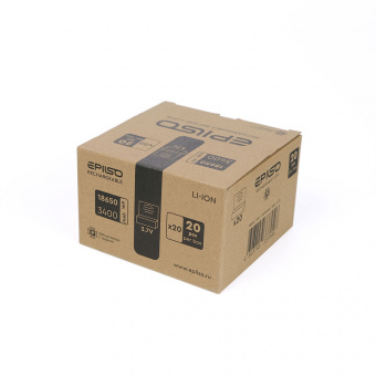 Аккумулятор EPILSO 18650 3400mAh 3.7V 1pcs/box с защитой (1/20/160)