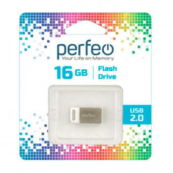 USB2.0 флеш-накопитель PERFEO 16GB M05 Metal Series (1/10)