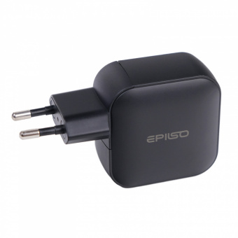 Зарядное устройство USB EPILSO EPD-PA225 65Вт GaN (USB-C x2, USB-A) чёрный (1/40)